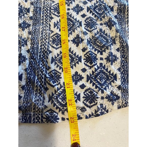 Lucky Brand Aztec Blue/White Swing Tank Sz M Boho - Picture 5 of 7